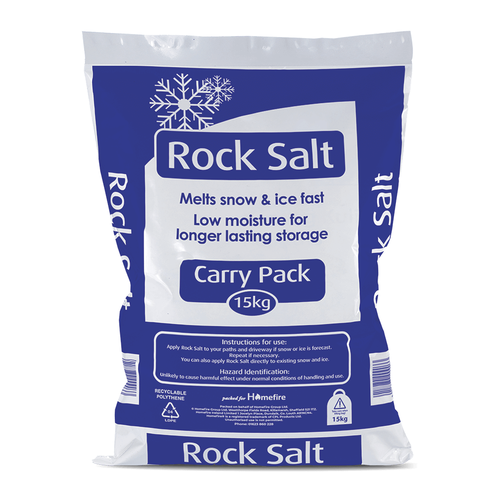 Rock Salt 15KG for Ice Prevention on Pathways